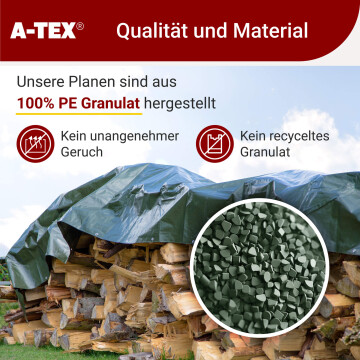 Abdeckplane Gewebeplane 140 g/qm 3 x 4 m grün