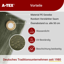 Abdeckplane Gewebeplane 140 g/qm 3 x 4 m grün